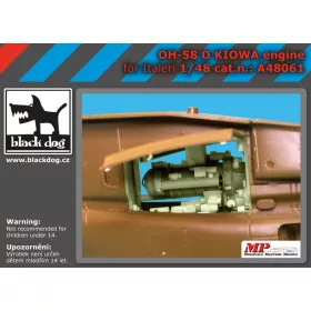   Black Dog A48061 OH-58 D Kiowa engine for Italeri makett dioráma kiegészítő (1/48)