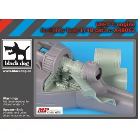   Black Dog A48062 UH-1 C engine for Hobby Boss makett dioráma kiegészítő (1/48)