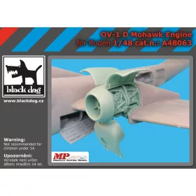   Black Dog A48063 OV-1 D Mohawk engine for Roden makett dioráma kiegészítő (1/48)
