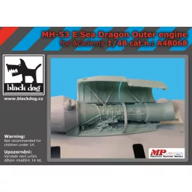   Black Dog A48068 MH-53 E Dragon outer engine for Academy makett dioráma kiegészítő (1/48)