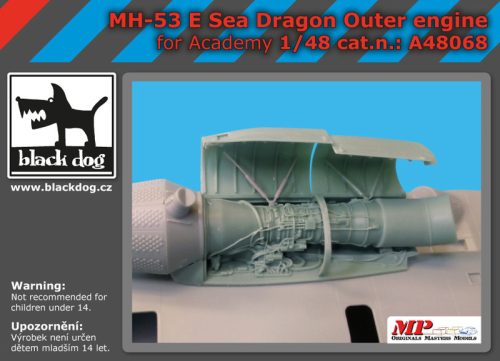 Black Dog A48068 MH-53 E Dragon outer engine for Academy makett dioráma kiegészítő (1/48)