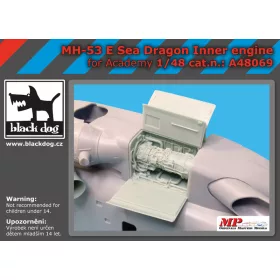   Black Dog A48069 MH-53 E Dragon inner engine for Academy makett dioráma kiegészítő (1/48)