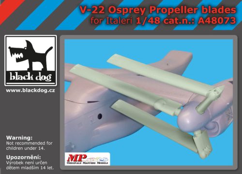 Black Dog A48073 V-22 Osprey propeller blades for Italeri makett dioráma kiegészítő (1/48)