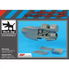   Black Dog A48074 E-2 C Hawkeye 1 engine for Kinetic makett dioráma kiegészítő (1/48)