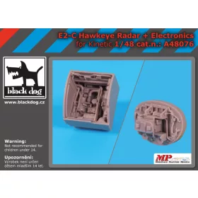   Black Dog A48076 E-2 C Hawkeye radar +electronics for Kinetic makett dioráma kiegészítő (1/48)