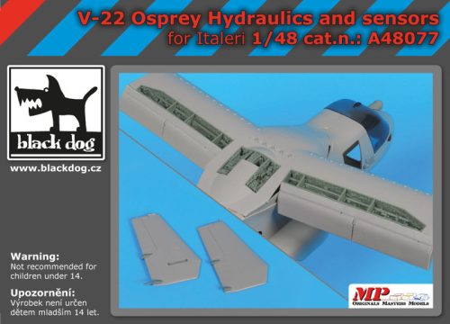 Black Dog A48077 V-22 Osprey Hydraulics and sensors for Italeri makett dioráma kiegészítő (1/48)