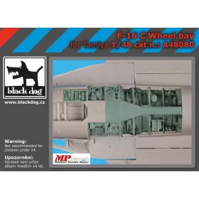   Black Dog A48080 F-16 C Wheel bay for Tamiya makett dioráma kiegészítő (1/48)