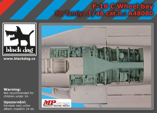 Black Dog A48080 F-16 C Wheel bay for Tamiya makett dioráma kiegészítő (1/48)