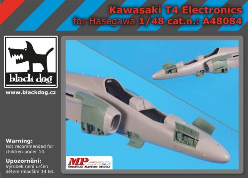 Black Dog A48084 Kawasaki T 4 electronics for Hasegawa makett dioráma kiegészítő (1/48)