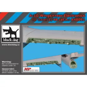  Black Dog A48091 A-10 wings + rear electronics for Italeri makett dioráma kiegészítő (1/48)