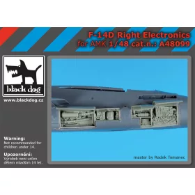   Black Dog A48099 F-14 D right electronics for AMK makett dioráma kiegészítő (1/48)