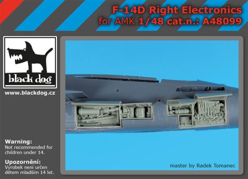 Black Dog A48099 F-14 D right electronics for AMK makett dioráma kiegészítő (1/48)