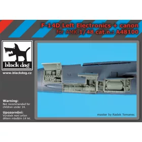   Black Dog A48100 F-14 D left electronics + canon for AMK makett dioráma kiegészítő (1/48)