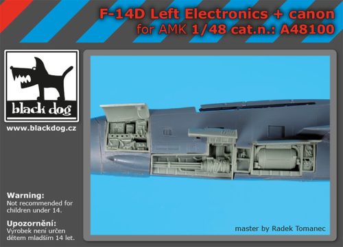 Black Dog A48100 F-14 D left electronics + canon for AMK makett dioráma kiegészítő (1/48)