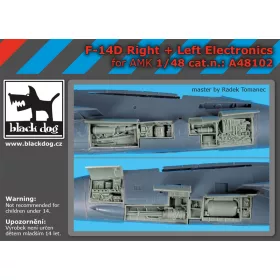   Black Dog A48102 F-14 D right +left electronics for AMK makett dioráma kiegészítő (1/48)