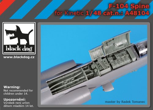 Black Dog A48104 F-104 spine for Kinetic makett dioráma kiegészítő (1/48)