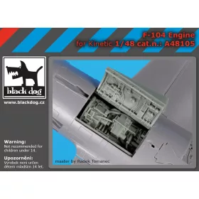   Black Dog A48105 F 104 engine for Kinetic makett dioráma kiegészítő (1/48)