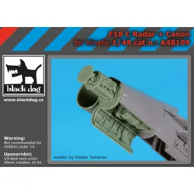   Black Dog A48109 F 18 C radar+canon for Kinetic makett dioráma kiegészítő (1/48)