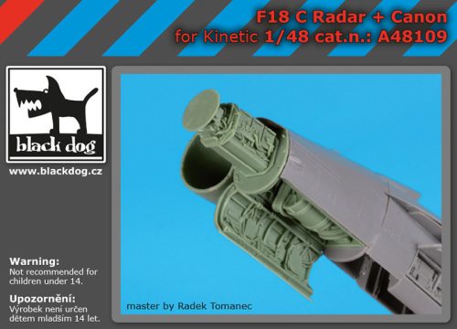 Black Dog A48109 F 18 C radar+canon for Kinetic makett dioráma kiegészítő (1/48)