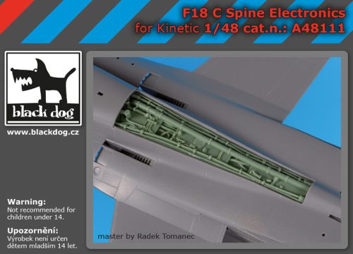 Black Dog A48111 F-18 C spine electronic for Kinetic makett dioráma kiegészítő (1/48)