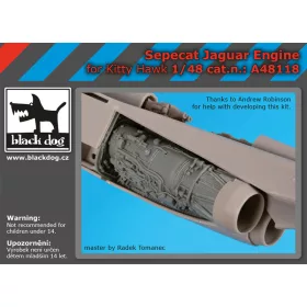   Black Dog A48118 Sepecat Jaguar engine for Kitty Hawk makett dioráma kiegészítő (1/48)