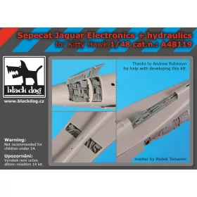   Black Dog A48119 Sepecat Jaguar electronics+hydraulics for Kitty Hawk makett dioráma kiegészítő (1/48)
