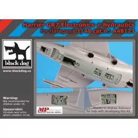   Black Dog A48123 Harrier GR 7 electronics+hydraulics for Hasegawa makett dioráma kiegészítő (1/48)