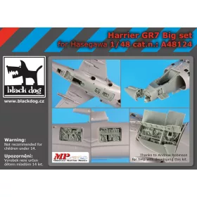   Black Dog A48124 Harrier GR 7 big set for Hasegawa makett dioráma kiegészítő (1/48)