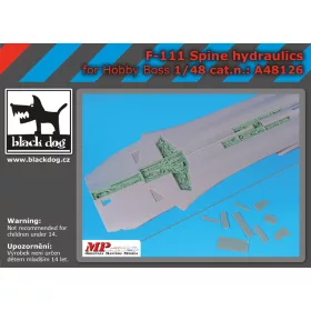   Black Dog A48126 F-111 Spine hydraulics for Hobby Boss makett dioráma kiegészítő (1/48)