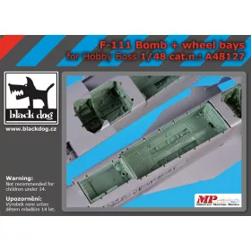   Black Dog A48127 F-111 bomb+wheel bay for Hobby Boss makett dioráma kiegészítő (1/48)