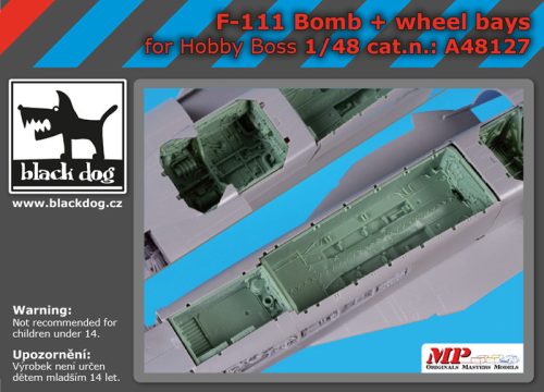 Black Dog A48127 F-111 bomb+wheel bay for Hobby Boss makett dioráma kiegészítő (1/48)