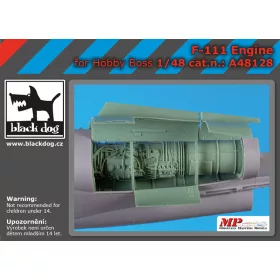   Black Dog A48128 F-111 engine for Hobby Boss makett dioráma kiegészítő (1/48)