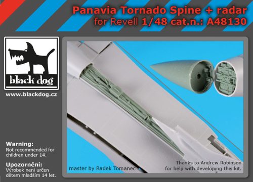 Black Dog A48130 Panavia Tornado spine+radar for Revell makett dioráma kiegészítő (1/48)