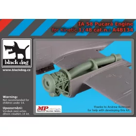   Black Dog A48134 IA 58 Pucará engine for Kinetic makett dioráma kiegészítő (1/48)