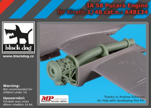 Black Dog A48134 IA 58 Pucará engine for Kinetic makett dioráma kiegészítő (1/48)