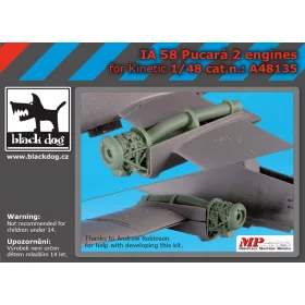   Black Dog A48135 IA 58 Pucará 2 enginess for Kinetic makett dioráma kiegészítő (1/48)