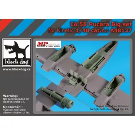   Black Dog A48137 IA 58 Pucará Big set for Kinetic makett dioráma kiegészítő (1/48)