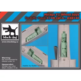  Black Dog A48140 Mirage F1 wheel bays for Kitty Hawk makett dioráma kiegészítő (1/48)