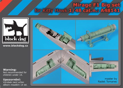 Black Dog A48141 Mirage F1 big set for Kitty Hawk makett dioráma kiegészítő (1/48)