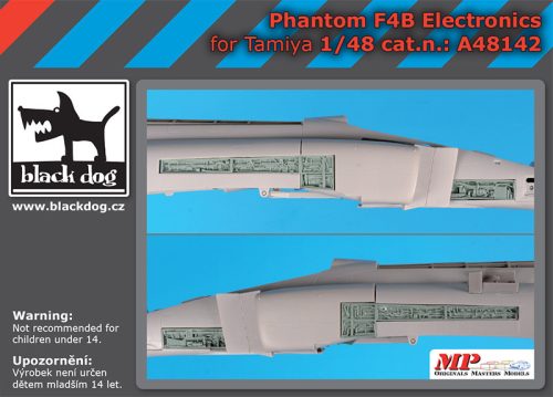 Black Dog A48142 Phantom F4B electronics for Tamiya makett dioráma kiegészítő (1/48)