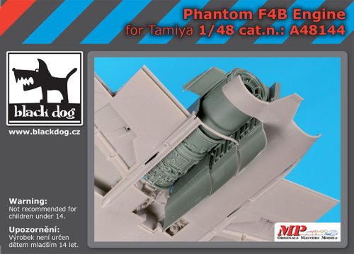 Black Dog A48144 Phantom F4B engine for Tamiya makett dioráma kiegészítő (1/48)