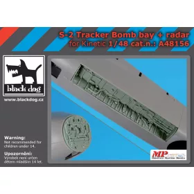   Black Dog A48156 S-2 Tracker bomb bay+radar for Kinetic makett dioráma kiegészítő (1/48)