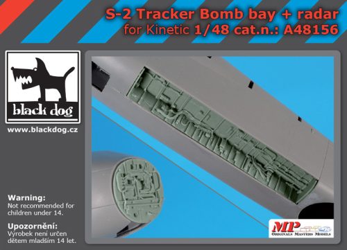 Black Dog A48156 S-2 Tracker bomb bay+radar for Kinetic makett dioráma kiegészítő (1/48)