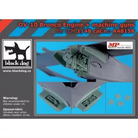   Black Dog A48158 OV -10 Bronco engine +machine guns for ICM makett dioráma kiegészítő (1/48)