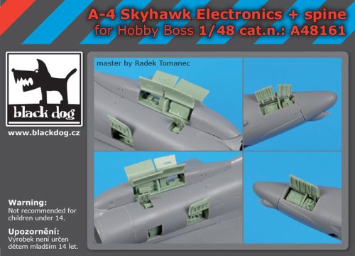 Black Dog A48161 A-4 Skyhawk electronics+spine for Hobby boss makett dioráma kiegészítő (1/48)