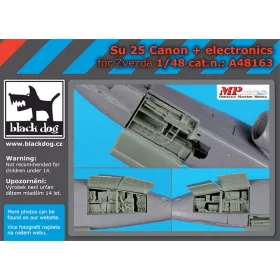  Black Dog A48163 SU-25 canon+electronics for Zvezda makett dioráma kiegészítő (1/48)