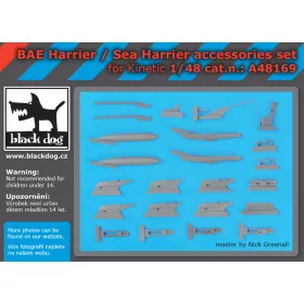  Black Dog A48169 BAE Harrier/Sea Harrier accessories set for Kinetic makett dioráma kiegészítő (1/48)