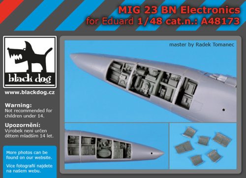 Black Dog A48173 Mig 23 BN electronic for Eduard makett dioráma kiegészítő (1/48)