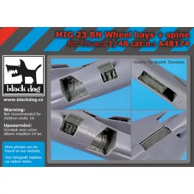   Black Dog A48174 Mig 23 BN wheel bays+spine for Eduard makett dioráma kiegészítő (1/48)