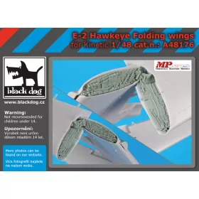   Black Dog A48176 E-2 Hawkeye folding wings for Kinetic makett dioráma kiegészítő (1/48)